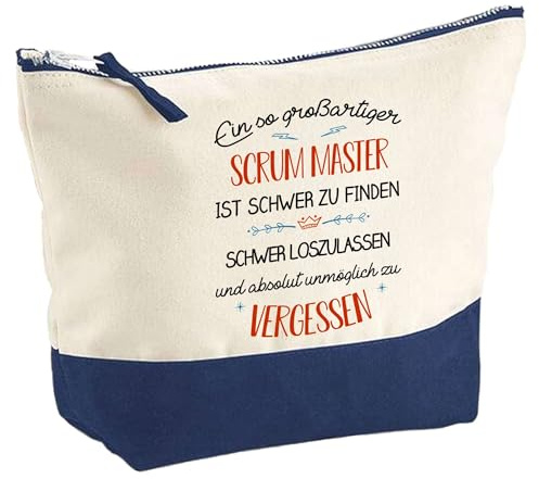 Große Kosmetiktasche Großartiger Scrum Master - Kultur- & Reisetasche, originelles Geschenk zum Ruhestand, Abschied oder Geburtstag für Kollegen