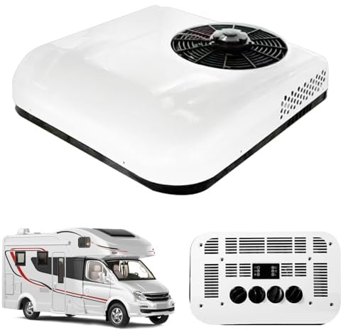 ANAAMAYL Inverter Ultra Thin Roof Air Conditioner for Campers, Caravans, Trucks and Vans (Cooling and Heating, 12V)