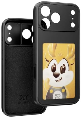 GodbTG Smart NFC Ink Phone Case for iPhone 17 Pro MAX Air, NFC Memory Case for iPhone with Photo Screen (17,Black)