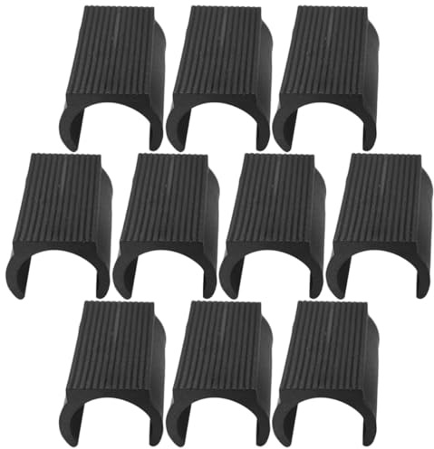 Sosoport 10pcs Plastic Chair Leg Caps 19mm Open Clamp Furniture Feet Covers Floor Protectors for Chair and Stool Legs