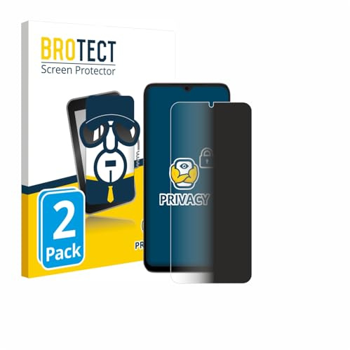 BROTECT Blickschutzfolie für Doogee Note 56X Pro | 2 Stück Anti-Spy Displayschutz Made in Germany Smartphones und Handys Privacy Screen Protector Blaulichtfilter Klare Folie