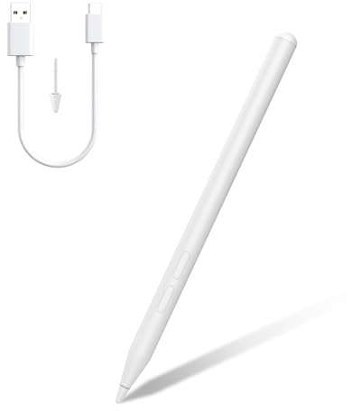Rechargeable MPP 2.0 Tilt Stylus Pen for HP – 4096 Pressure Sensitivity | Palm Rejection, Compatible with HP Omnibook/Envy/Pavilion/Spectre x360 2-in-1 Laptops, Ideal for Drawing & Note-Taking