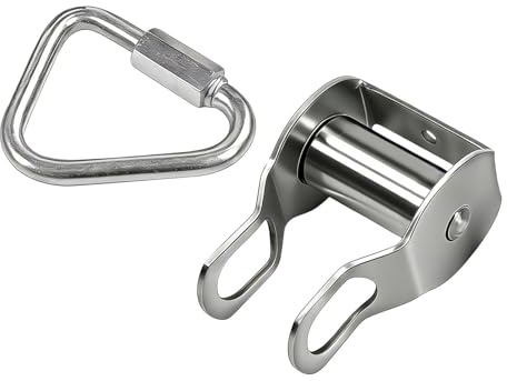 Seilrollen-System Robuste Edelstahlrolle mit Seil