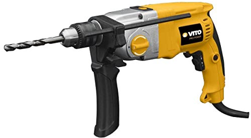 Taladro de Percusión Vito 1050 W – 13 mm portabrocas auto Serrant – Cuerpo Acero – bi-fonctions – Mango Soft Grip