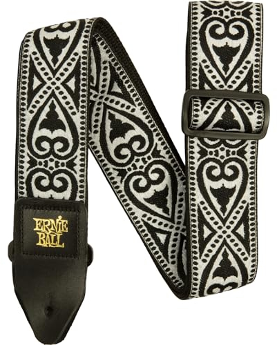 Ernie Ball Jacquard-Gitarrengurt - Black Heart