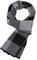 WANYING 6% Wolle Herren Strickschal Gestrickter Schal Urban Gentleman Warm und Weich für Winter Herbst - 180 * 30 cm Kariert Schwarz Grau