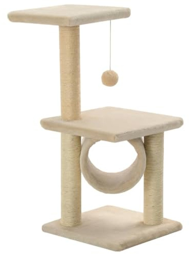 vidaXL Katzen-Kratzbaum Sisal 65 cm Beige
