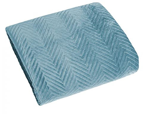 Eurofirany Exklusive Decke Tagesdecke Glamour 200x220 170x210 Steppdecke Bettüberwurf Überwurf (Sofia Blau, 170 x 210 cm)