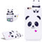 DasKAn Coque Compatible avec iPhone 6 / 6S 4.7'', 3D Panda Silicone Housse de Protection Ultra Fine Souple Gel TPU Étui de Téléphone, Blanc#1