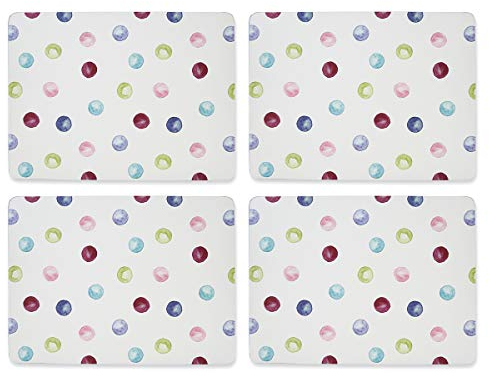 Cooksmart Pack of 4 Table Place Mats | Place Mats For Table With British Designs | Table Mats For All Types Of Kitchens - Spotty Dotty