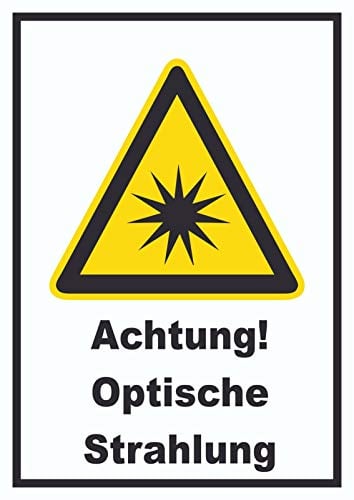 HB-Druck Achtung Optische Strahlung A6 (105x148mm) Schild