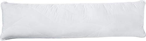Erwin Müller Seitenschläferkissen Lech mit Faserfüllung - optimaler Feuchtigkeitsabtransport, pflegeleicht, hygienisch waschbar, Polycotton-Bezug - weiß Größe 40x140 cm