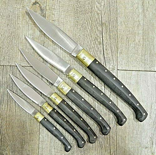 marca Knife Coltello Sardegna SARDO PATTADA Manico in Resina Nera Uso Quotidiano Ruju (Scanno, 24 cm)