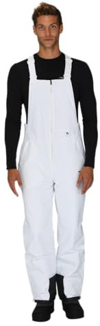 ARCTIX Herren Latzhose, kurz, isoliert, Weiß, Größe M (32–34 W 28 L)