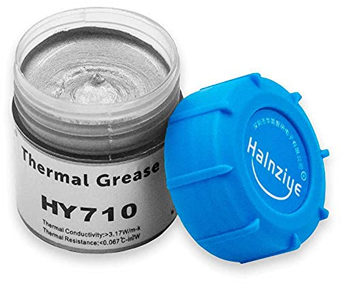 OcioDual Thermal Paste Halnziye HY710 3.17 W/MK(10g), Pate Thermique en Pot, Pâte Thermique Processeur, CPU, GPU, PS4, PC, Non Conductrice, Gris, Grasse Dissipatrice