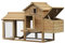 PawHut Pollaio per Galline Ovaiole da Esterno in Legno con Recinzione per Giardino, 150.5x54x87 cm