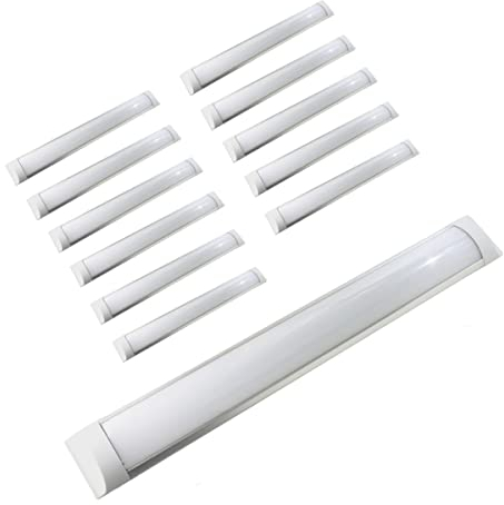 JANDEI - 12 x LED- Slim Feuchtraumleuchte 36W Neutralweiß 4200K, 120 cm, Schutzart IP20, für Innenbereich, 3600 Lumen