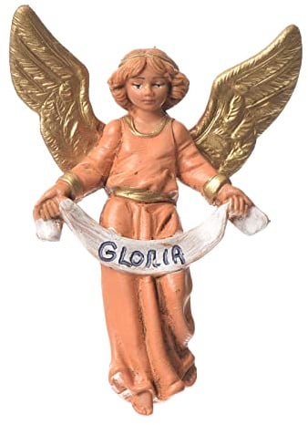Holyart Krippen von Fontanini: Gloria Engel, Krippenfigur, für 9,5cm Fontanini Krippe, Rosa