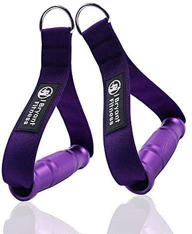 J Bryant Fitness Resistance Band Handle Cable Machine Attachment for Pulley Machine Heavy Duty Metal D Handle Aluminum Alloy Handle Grips Durable Workout Handle Pulley LAT Pulldown System