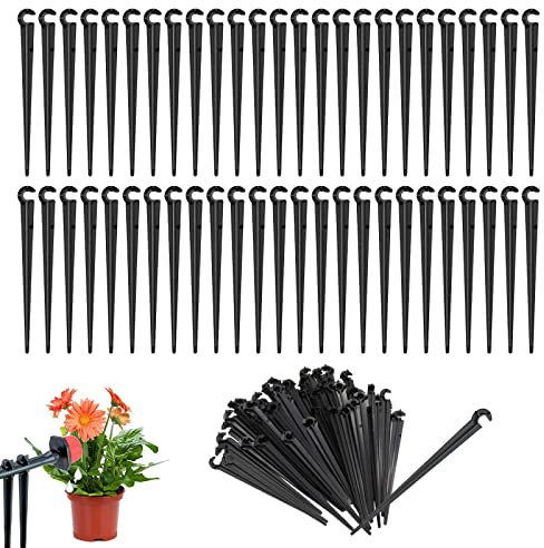 Generic SDwfxd 150 pcs Micro-Drip-System Estaca, para la fijación y dirección de la tubería de distribución en la Tierra, para Manguera de riego 4/7, Manguera de jardín, Anclaje de fijación
