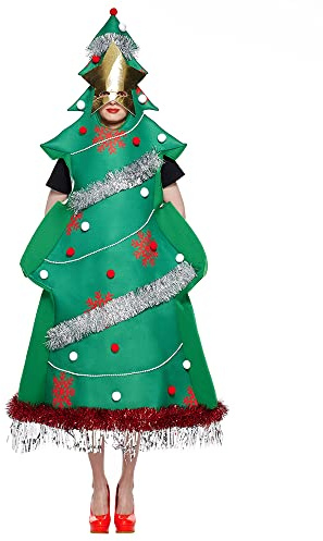 EraSpooky Weihnachtsbaumkostüm für Erwachsene zu Weihnachten Lustige Partykostüme für Erwachsene