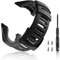Ersatz-Uhrenarmband für Suunto Ambit 1 2 3 Gummiband für Schnellentriegelung von Silikon, weich und angenehm für Lederarmband, 22 mm, Stahl-Schraubendreher