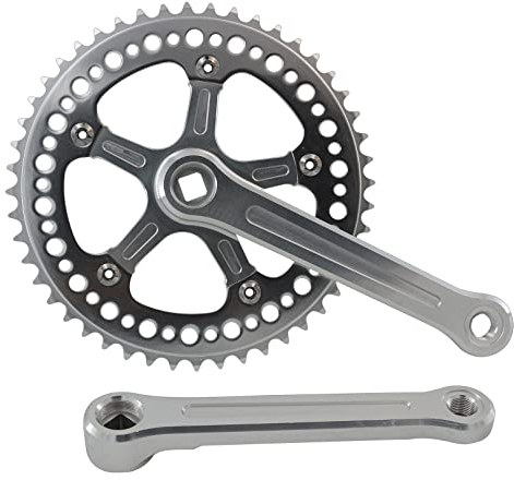 Weeras Fahrrad-Kurbelgarnitur mit festem Gang, Einzel-Gang, 48T, 130BCD, 170 mm, verbessertes Material, vollständig CNC-Schleifen