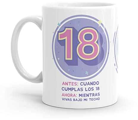 Puterful - Taza 18 Cumpleaños - Tazas originales para café - Resistente al microondas y lavavajillas