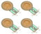 PATIKIL 25.5mm Diametro Tweeter Voce Bobina Altoparlante Resina Azionamento Testa 8 Ohm 4pz