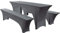 Elastisch Biertischhussen Bierbank-Auflage & Tischdecke Für 50 cm or 70 cm Table Width 3 TLG-Set Breite Bierzeltgarnitur Stretch Hussen Für Festzeltgarnituren Bierbank Hussen (50 cm,Grey)
