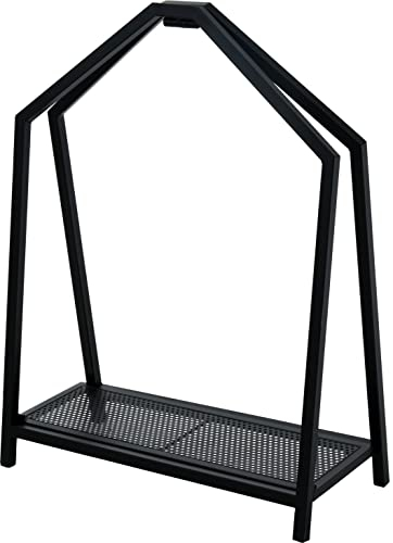 matrasa Kaminholzständer CASA Metall schwarz - Feuerholz Regal Kaminholzregal Holzablage 58x24x78cm