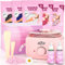 Waxing Kit, Professional Wax Kit for Women and Men with 5 Packs of 100g Wax Beads, Wax Pot, 20 Wax Saticks and 2 Wax Sprays, Hot Waxing Kit for Face, Arms, Legs, Bikini and Full Body Hair Removal