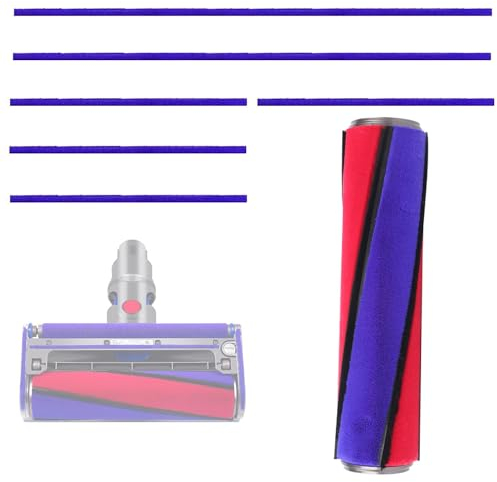 Weicher Rollenkopf Bürste Ersatzbürste für Dyson V6 V7 V8 V10 V11, Softwalze für Dyson Zubehör, mit 6 Filzstreifen Geeignet für Dyson Soft Velvet Bodenbürsten-Staubsauger