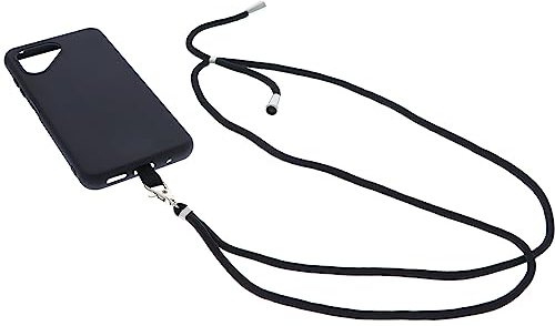 foto-kontor Hülle kompatibel mit Fairphone 4 Umhängetasche TPU schwarz Schutzhülle Schutz Tasche Kette Karabiner abnehmbar Handytasche Handyhülle Umhängeband Band