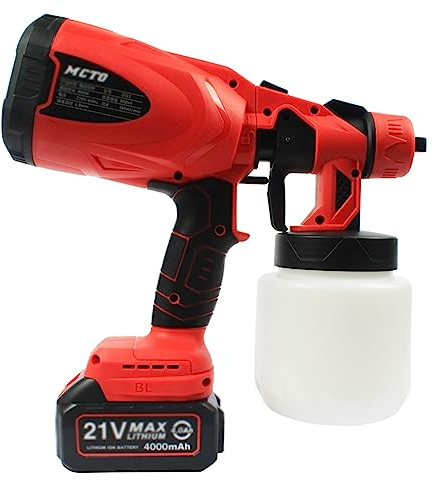 ENDBAG Pistola de Pintura bateria Pulverizador eléctrico pequeño, pulverizador de Pintura inalámbrico con Accesorios | para Pintar, hogar Interior y Exterior.