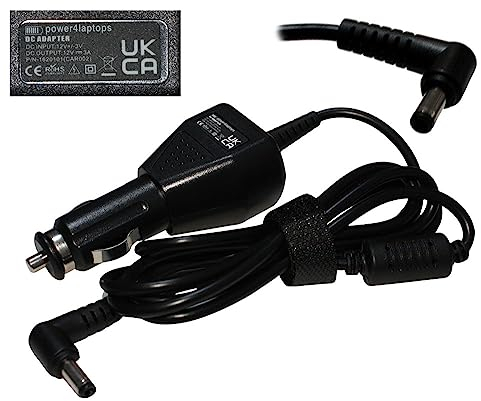 Power4Laptops Adattatore CC Auto Caricabatteria per Portatile Compatibile con KUU A8S
