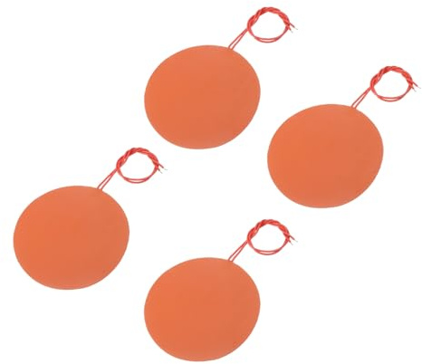 sourcing map Packung mit 4 Stück Silikon-Heizmatte für konstante Temperatur | 12V 30W Heizfolie Flexible Heizplatte 100mm Heizmatte