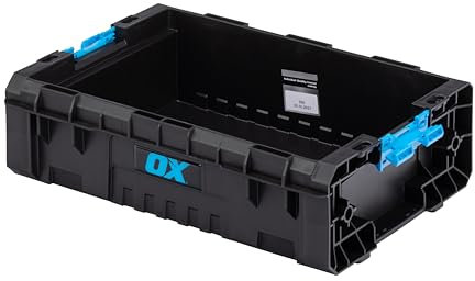 OX Tools TOOLTREK Trade Crate I Heavy Duty Stackable Storage Tool Box