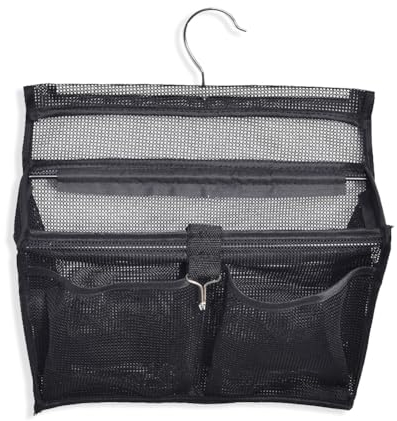 Furtryvl Tragbare Duschtasche, Duschtasche Tragbare Dusch Netz Tasche, Duschtasche mit Haken und 3 Taschen, Strandtasche Reisen Aufbewahrungstasche, für Dusche für Badezimmer Reise Camping