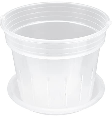 BESPORTBLE 2sets Vasi Per Trasparenti Per Drenaggio Fioriere e Sottovasi Vasi e Traspiranti Per Ed