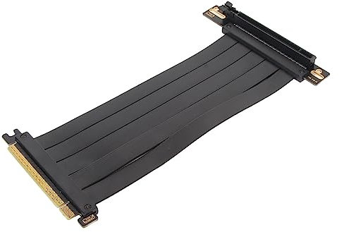 PCIE 4.0-Riser-Kabel, für RTX 4090 RX 7000, Schwarz, 16 X Abgeschirmtes Flexibles 90-Grad-GPU-Riser-Hochgeschwindigkeitskabel, mit PCI-Express-Anschluss (BLACK)
