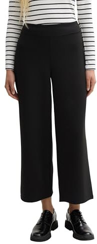 Tom Tailor Damen Culotte Jersey-Hose, 14482 - Deep Black, 38/28