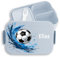 Kinder Bento Box Midi Lunchbox für Mepal Bentobox - Fußball Fußballfan Fußballer Fußballmotiv Junge mit Name - 900 ml - Hellblau - brotdose geschenke einschulung jungen soccer fussball