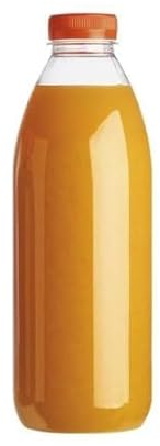emballage garrigou lot de 20 grandes bouteilles réutilisables Jus de Fruit en plastique Transparent avec bouchons oranges inviolables - 1L Bouteille à Jus de Fruits, smoothies,boissons, soupes