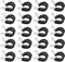 Stainless Steel Rubber-Lined P-Clips Assorted, 20 Pcs 12mm Pipe Clamps, Conduit Clips, Metal Wire Cable Clamps for Cable, Cord, Wire, Hose, Tube
