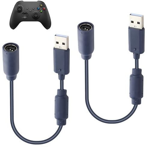GBULTR 2pcs USB Breakaway Cable Compatible with Xbox Series X/S Xbox One Xbox 360 PC Fits Logitech G920 Thrustmaster Ferrari Racing Steering Wheels Detachable Anti-Trip Quick Release