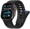 HITZEE Compatible avec Bracelet Apple Watch 49/46/45/44/42mm, Bracelet Sport Magnétique en Silicone pour Homme Compatible pour Apple Watch Ultra 2 Série 10 9 8 7 SE 6 5 4 3, Noir