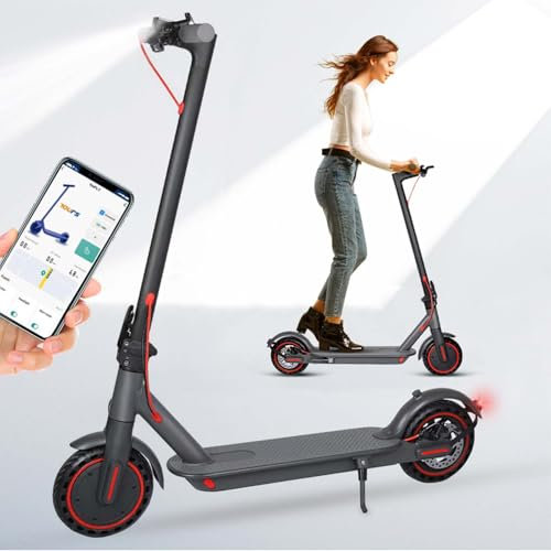 Electric Scooters for Adults, 8.5Inch EScooter, 3 Speed Mode, Foldable Adults Scooters with App, 20-30km Range Scooter, Double Braking,Electric Scooter for Teens 350W 25km/h