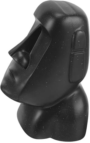 WESIEVYA Taschentuchspender Moai-Statue Aus Harz Kreativer Halter Für Küchen Bad Schlafzimmer Langlebig Und Leicht Zu Reinigen