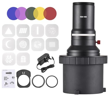 Optical Conical Snoot Bowens Mount 5pcs Color Filters 10pcs Graphics Cards | Flash Projector Attachement, Spotlight Snoot Photography Video Artist Modelling Shape Light Accessories